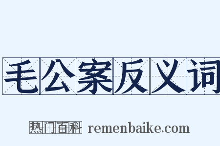 毛公案反义词是什么意思的图片